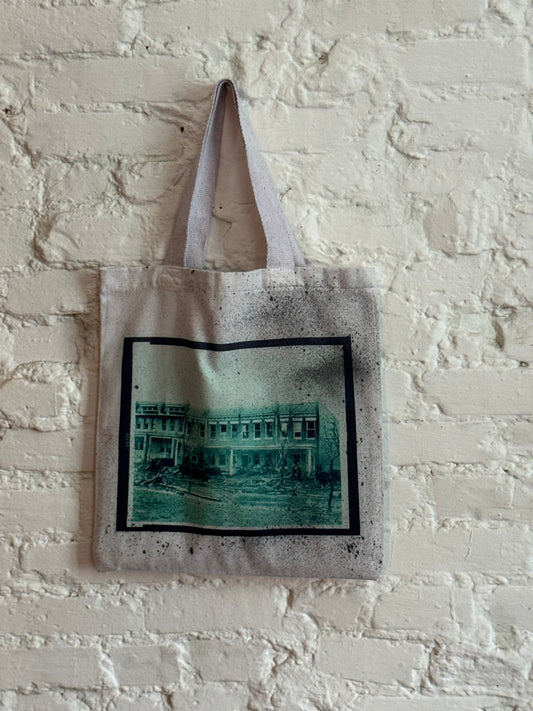 Fire aftermath tote bag